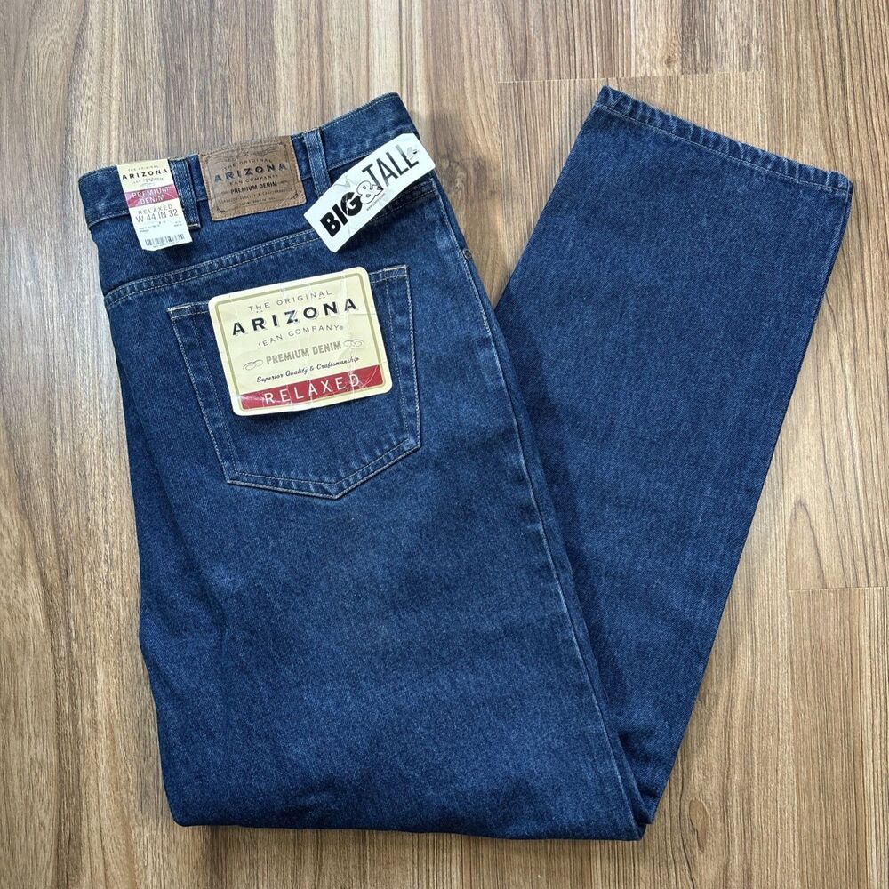 Arizona Denim Relaxed Fit Big & Tall Blue Jeans (Men’s 44x32) Indigo Pants nwt